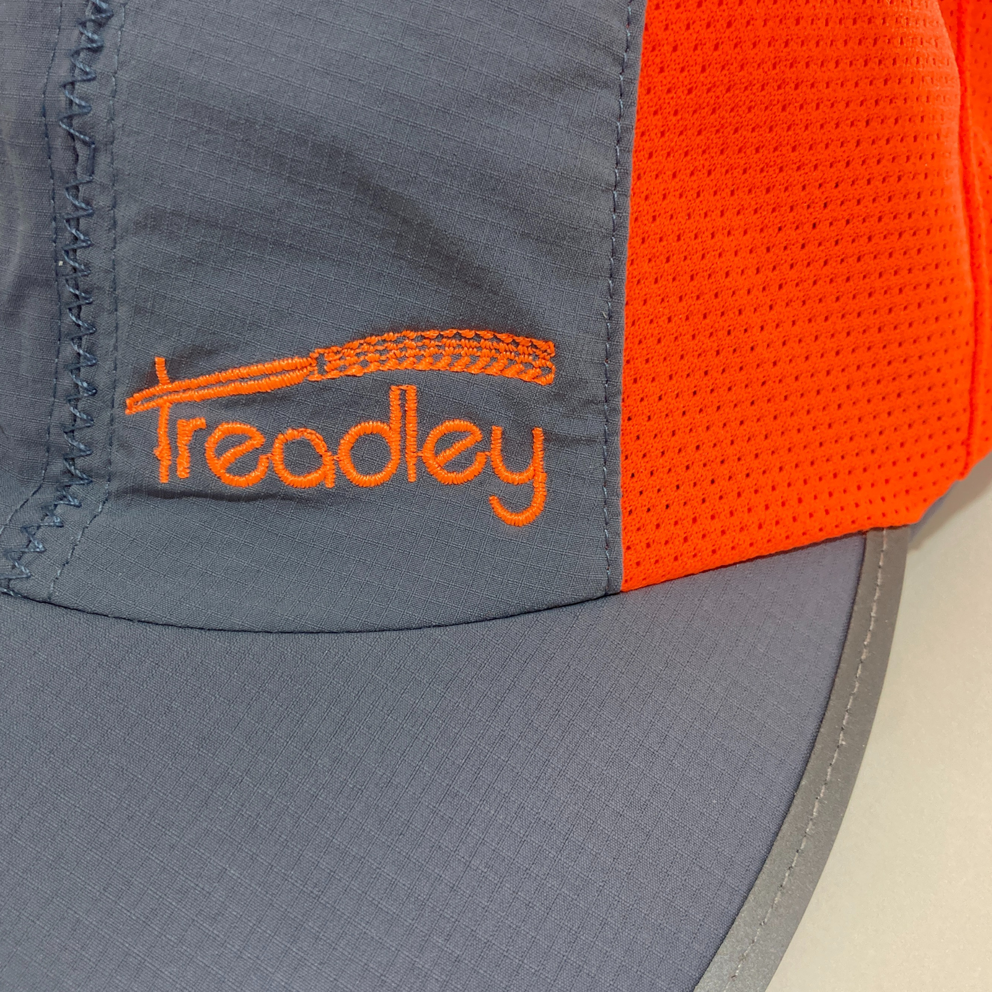 Treadley Helmet Hat Explorer Grey & Orange