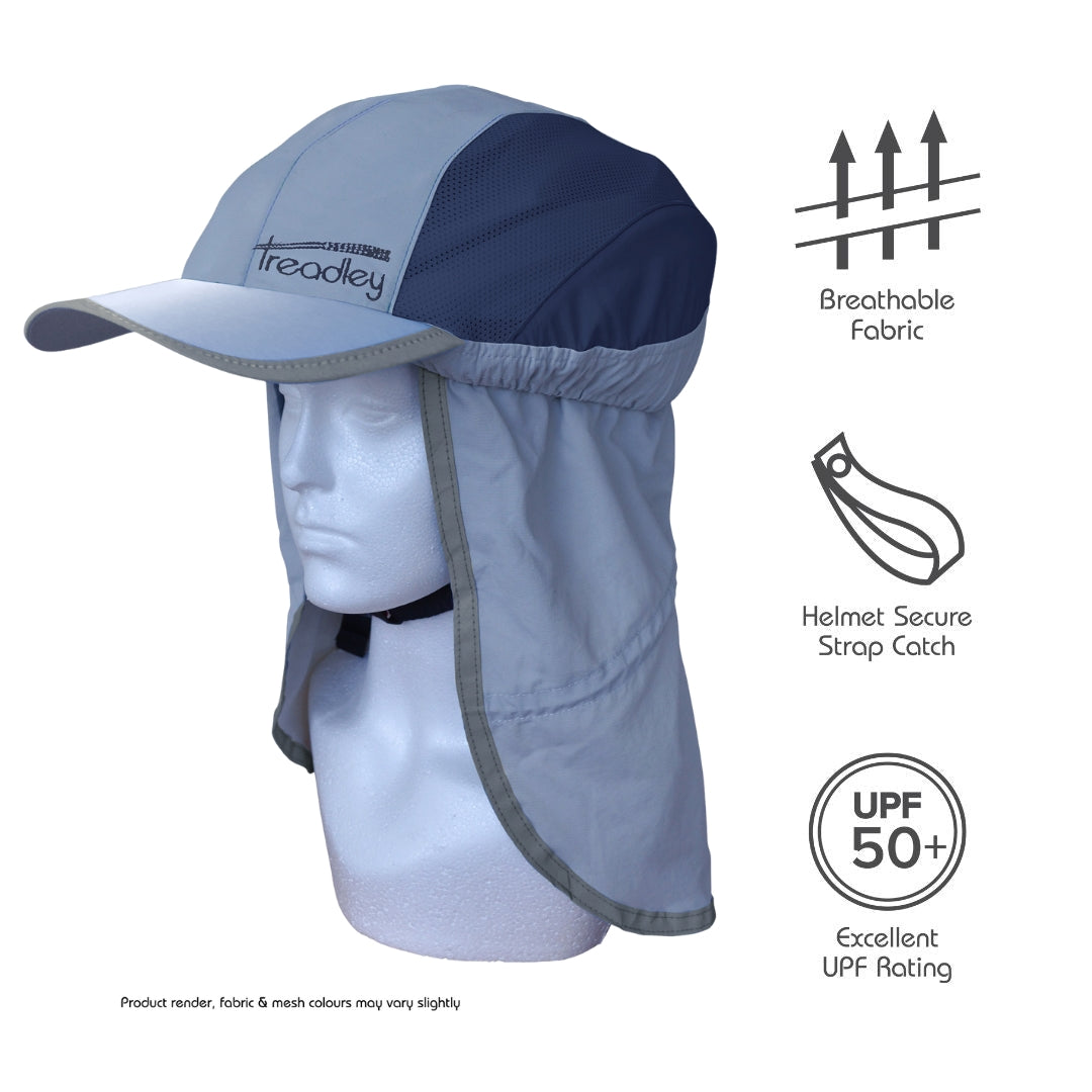 Bicycle sun hat Treadley Helmet Hat Cover Navy