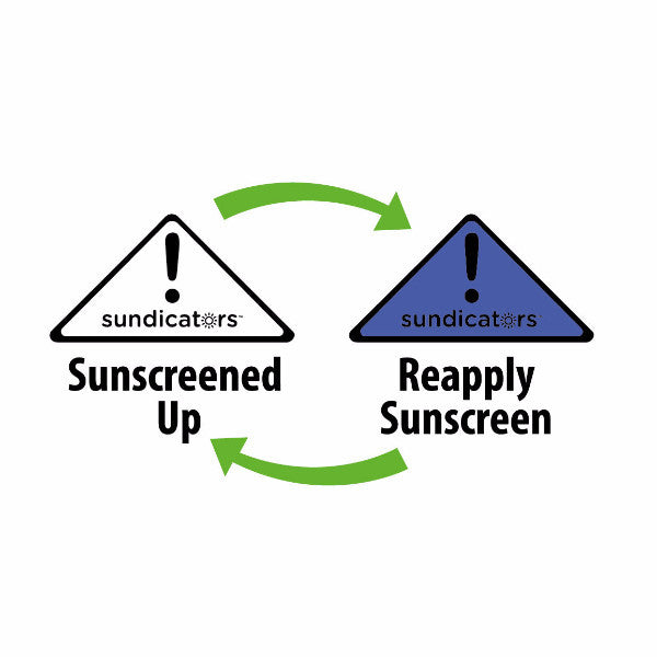Sunscreen Reminder Sticker. UV Sticker. Colour-changing sticker.
