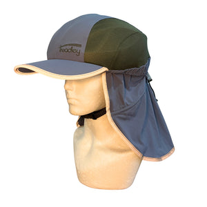 Treadley Sun Bicycle Helmet Hat UPF50+ Blue and Dark Oliver Green