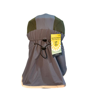 Treadley Sun Bicycle Helmet Hat UPF50+ Blue and Dark Oliver Green