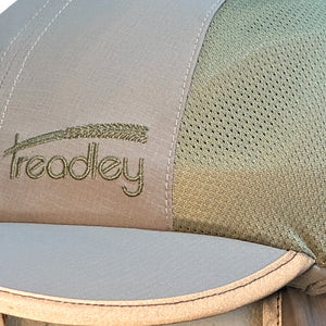 Treadley Sun Bicycle Helmet Hat UPF50+ Grey and Light Olive Green 