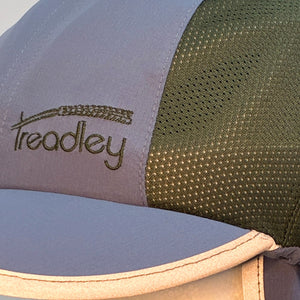 Treadley Sun Bicycle Helmet Hat UPF50+ Blue and Dark Oliver Green