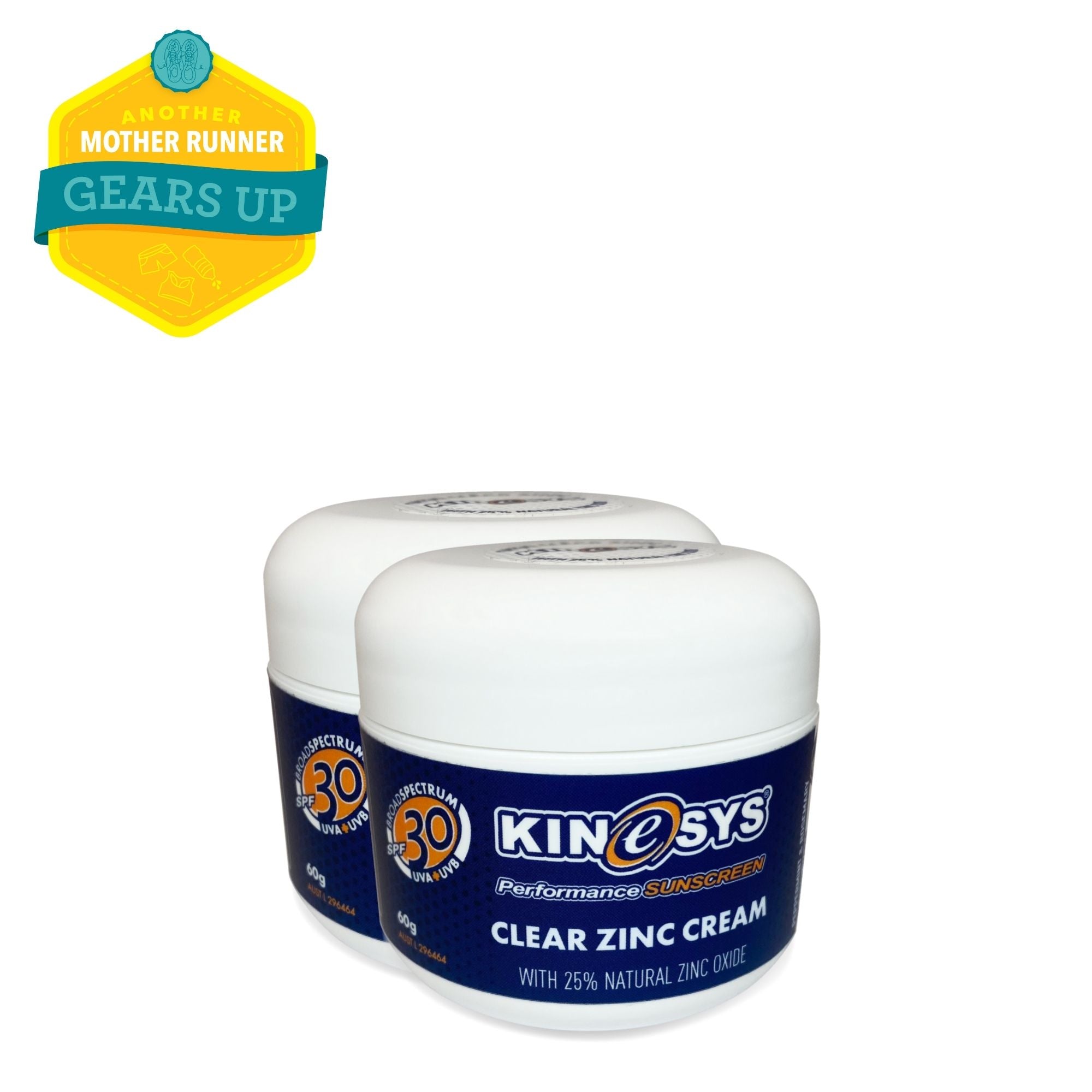 KINeSYS SPF 30 Natural Clear Zinc 2 Pack